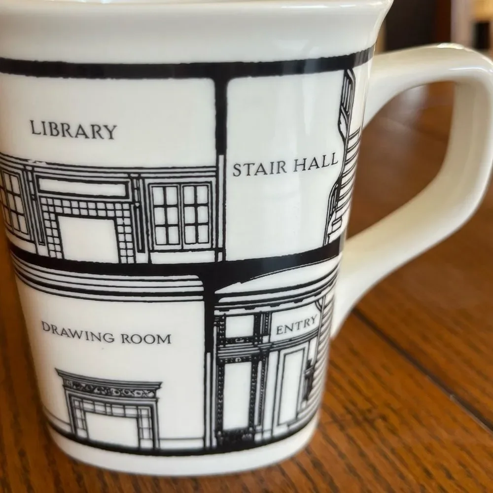 Fishs Eddy Blueprint Mug Limited Edition Architectural Floorplan